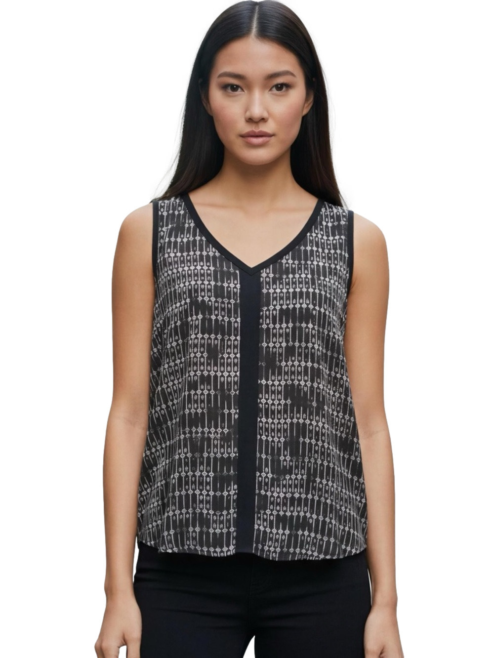 Metaphor Sleeveless Lightweight Blouse Size L